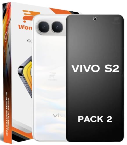 Image of WonRia Pack 2 - Matte Screen Guard Protector For Vivo S2 5G Unbreakable Membrane | Flexible TPU Matte Film | Edge to Edge Installation Kit | Transparent