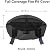 Himal Outdoors Fire Pit Cover- Heavy Duty Waterproof 600D Polyster with PVC Coating, Round Patio Fire Bowl Cover, 50 Inch, Black