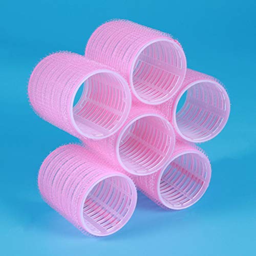 PIXNOR Conjunto de Rolos de Cabelo Auto-Aderentes 6 Pcs Rolos de Cabelo de Tamanho Médio Rolos de Vo