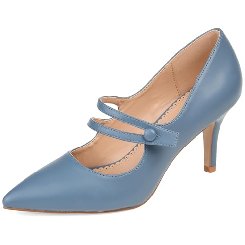 Journee Collection Women's Sidney Pump, Blue, 5.5