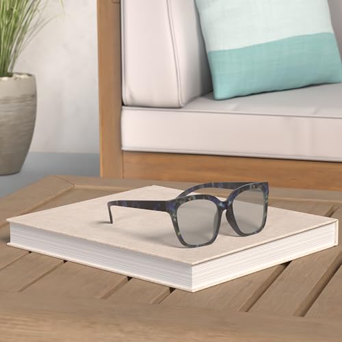 Foster Grant womens Addison Polarized for Digital Sunglasses Sunglasses, Blue Multi Tortoise, 53mm US2