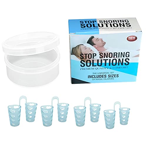 Schnarchstopper Schnarchlösung Nasendilatatoren - Sanfte Nasenstrips Anti Schnarch, Professionelle Linderung von Schnarchen Mini-Komfortable Schlafhilfe für Männer und Frauen, 4 Pack Blau Cover