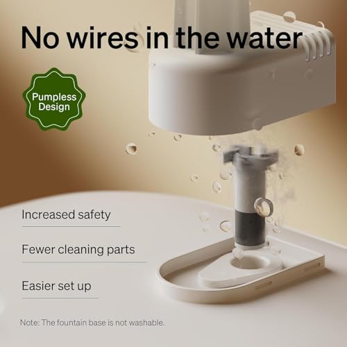 Image of PETLIBRO Cats Water Fountain for Multi Cats, Cat Fountain with RFID Recognition Each Pet, 3L /101oz Pump-Free Cat Water Fountain Stainless Steel Tray, 2.4G Wi-Fi APP Pet Water Fountain x2 Collar Tags