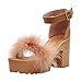 Women's Slip on Heeled Sandals Platform Sandals Block Heel Sandals Peep Toe Beach Summer Outdoor Sandals Dressy Sandals Casual, Casual Summer High Heels Wedge Sandals Strappy Open Toe Wedge Sandals