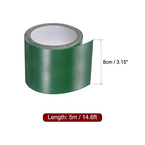 Image of HARFINGTON Tarpaulin Repair Tape, 3.15 inch x14.6ft Universal Waterproof Awning Cloth Repair Tape for Crafts Home Improvement Outdoor Tent, Dark Green