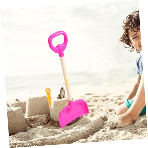 Supvox Junge Mädchen Schneeschaufel Aus Kunststoff Interlockendes Design Leicht Und Tragbar Für Strand Und Schnee Rosa Langlebig Für Kreatives Spielen Im Freien