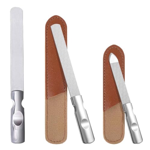 Lime per unghie,lima unghie,acciaio inossidabile a doppia faccia,donne e uomini, riutilizzabili e resistenti, ottimi per la limatura di unghie naturali