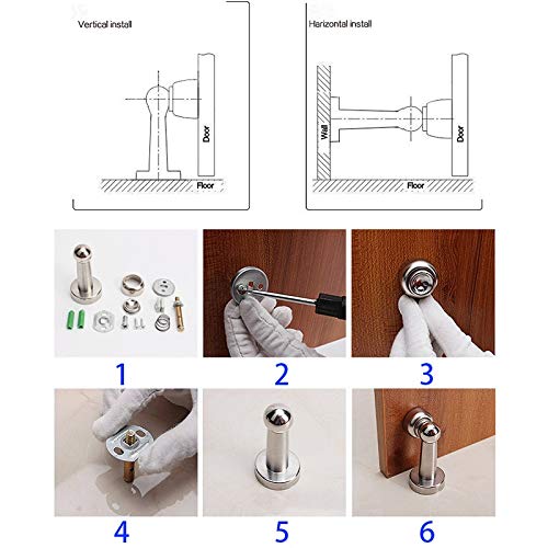 Tope de puerta magnético de pared para un hogar fluido y seguro 7