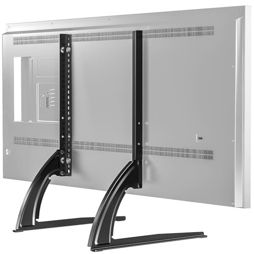 MOUNTUP Universal Table Top TV Stand for Most 27-50 Inch LCD LED Flat Screen TVs, Replacement Table Top TV Base with 3-Level Height Adjustment, TV Leg Max VESA 800x400mm, Holds up to 88lbs
