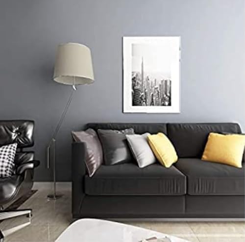 Image of WALLMATE Grey Wallpaper Matte Solid Gray Contact Paper Texture Self-Adhesive Peel and Stick Thick Removable Wallpaper for Bedroom Cabinets Livingroom (24 x 96 inch, Light Grey Matte)