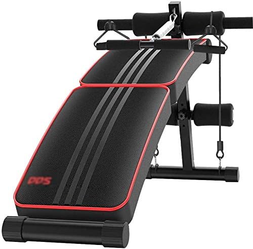 YZPJSQ Multifunctional Weight Bench,Folding Arc-Shaped Decline Sit Up Bench - Abdominal Weight Bench Collapsible Reinforcement Load 441 Lbs Gym Quality Workout Machines for Home