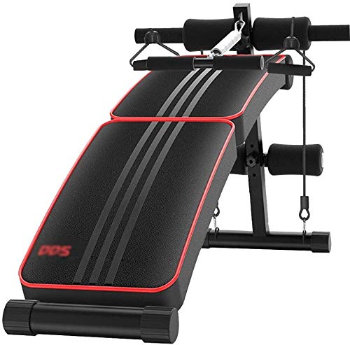 YZPJSQ Multifunctional Weight Bench,Folding Arc-Shaped Decline Sit Up Bench - Abdominal Weight Bench Collapsible Reinforcement Load 441 Lbs Gym Quality Workout Machines for Home