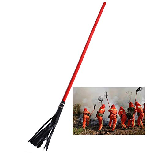 Rubber Extinguisher with Long Handle, Rubber Fire Mop Fire Whip Broom Fire Fighting Tool Fire Equipment (Color : Red, Size : 1.5M)