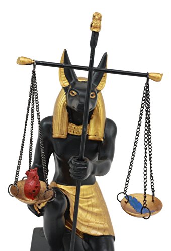 Estatua de Anubis sosteniendo la balanza 7.5 in miniatura 6