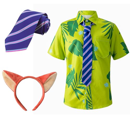 Disfraz de Halloween para hombre IMISHM con camiseta verde y accesorios