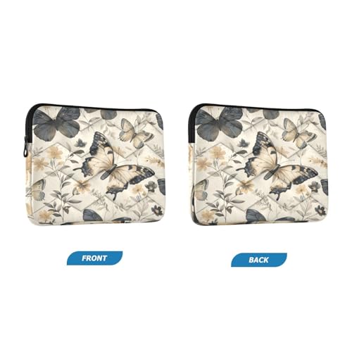 Funda para portátil 13-14 pulgadas beige con mariposas miniatura 2