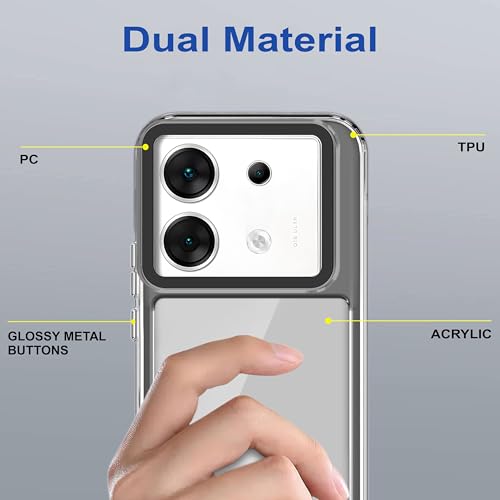 Image of Zapcase Back Case Cover for Infinix Zero 30 5G | Compatible for Infinix Zero 30 5G Back Cover | Case Cover with Camera Protection | (TPU + PC | Translucent Black)