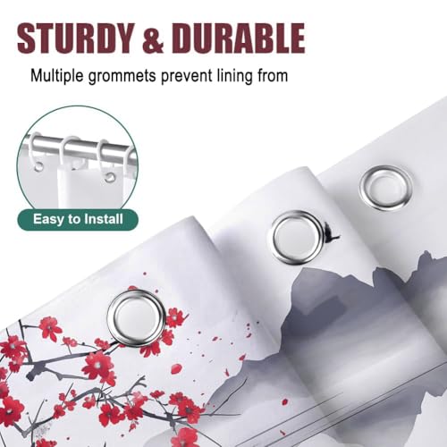 Rideau de douche imperméable lavable avec 12 crochets inclus - 6