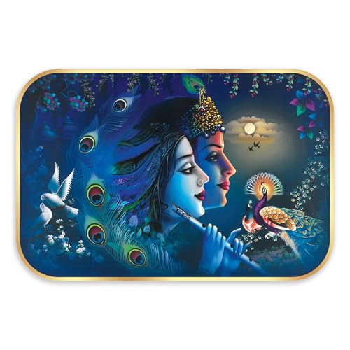 Image of Indianara Radha Krishna Art Painting With Frame | 18 Inches X 12 Inches