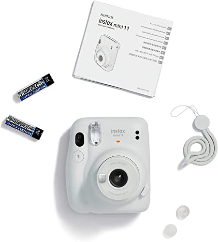Fujifilm Instax Mini 11 Instant Film Camera, Ice White - With Fujifilm Instax Mini Instant Daylight Film Twin Pack, 20 Exposures #TOP6