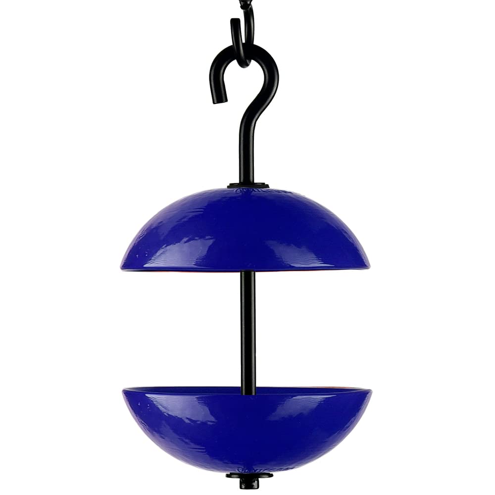 M385-200 Double Hanging Poppy Feeder, Bluebird Blue (Cobalt Blue)