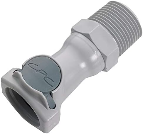 Colder - AO-31303-01 CPC () HFCD10812 High-Flow Quick-Disconnect, Valved PP Body, 1/2โ NPT(M)