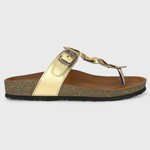 Image of Centrino Women's Berkin-Style Slip-On Sandals | Open Toe Design | Soft PU Footbed | Lightweight & Comfortable | Arch Support | On-Grip Sole | Casual Outdoor Wear (7695)