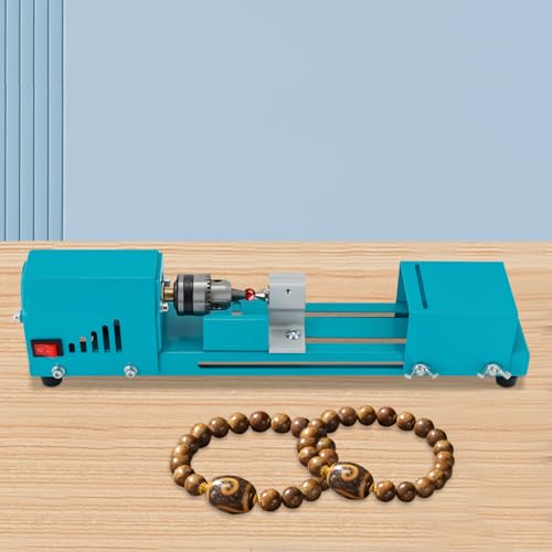 Mini Lathe Machine, 96W Wood Lathe Milling Machine for Table, Mini Wood Lathe,Used for Processing Small Leaf Rosewood, Basswood, Mmahogany