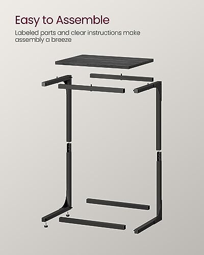 Mesa auxiliar en forma de C gris VASAGLE ULET353B68 para sofa y cama 8