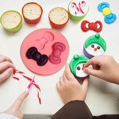 Moule en silicone nœuds pour embellir vos cupcakes et biscuits de fête facilement - 3