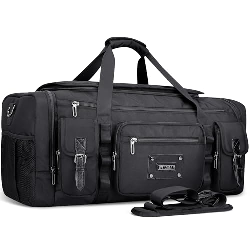WITZMAN Duffle Bag for Men Large 55L Travel Duffel with Shoe Compartment