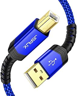 JSAUX Printer Cable, 6FT USB Printer Cable USB 2.0 Type A Male to
