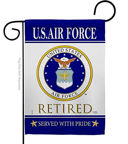 Breeze Decor US Air Garden Flag Armed Forces USAF United State American Military Veteran Retire Official House Decoration Banner Small Yard Gift Double-Sided, Made in USA