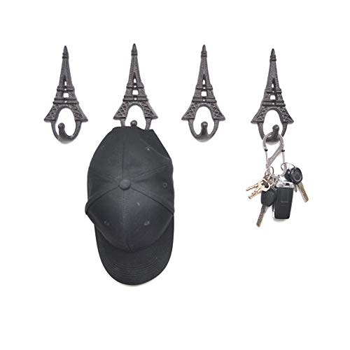 2-Pack-Metal-Double-Hook-Cast-Iron-Bar-Decoration-Retro-Creative-Wall-Hanging-Eiffel-Tower-851835cm 2 Pack Metal Double Hook Cast Iron Bar Decoration Retro Creative Wall Hanging Eiffel Tower 851835cm