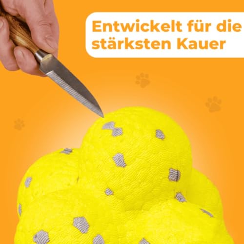 Donubiiu Kauzauber Ball, Hundeball-Spielzeug für Aggressive Kauer, für Große, Mittelgroße, Kleine Hunde
