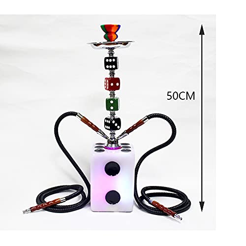 Rteanb Doppelrohr-arabisches Hookah-Harz mit beleuchtetem Shisha-Pfeifenhuka Shisha für bessere Shisha-Hukahn… – Bild 3