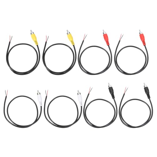 Cable de altavoz RCA macho a extremo abierto con calibre 22 AWG