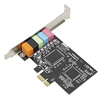 6 Channel Sound Card,5.1 Surround Sound Card Supports MPU-401 Interface,Stereo Audio Universal Sound Card for Windows 98/Windows 2000/XP/win 7