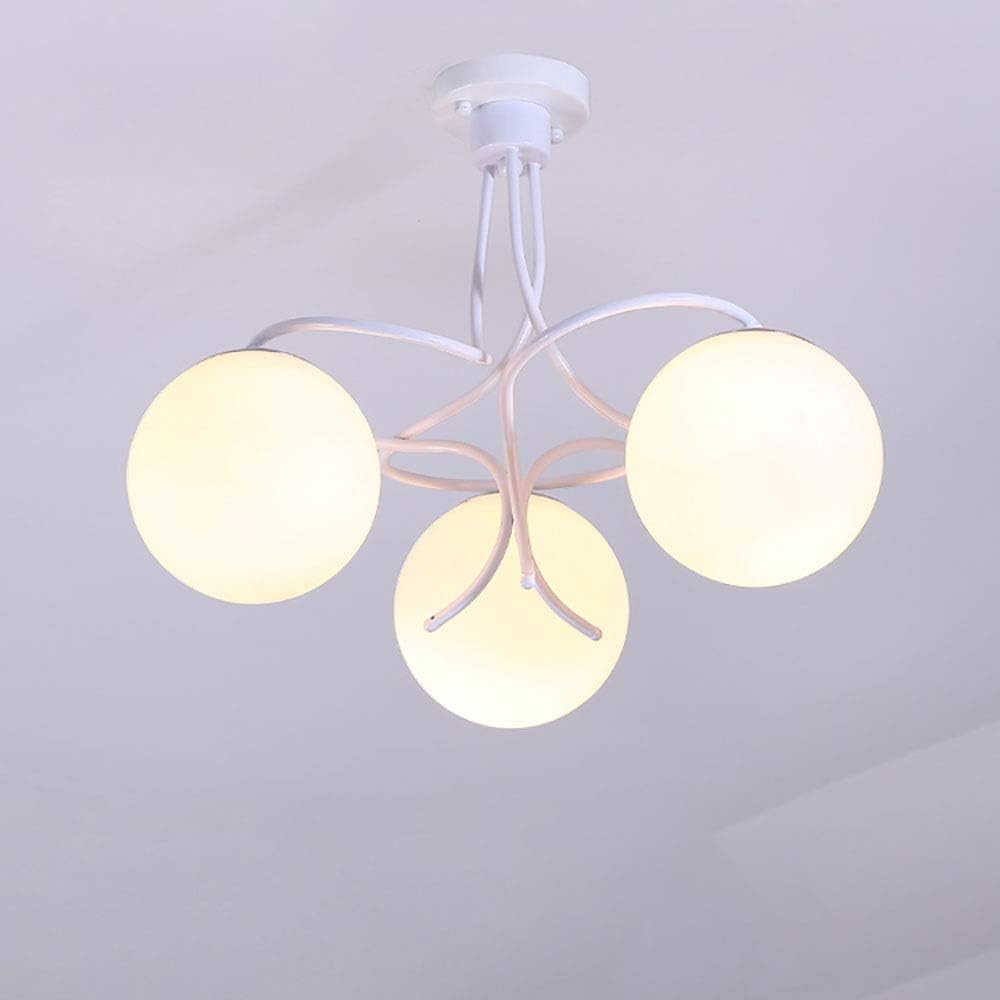 Nordic Trouble Half-Body Molecular Light Bedroom Living Room Hotel Lobby Meeting Room Ceiling Light (Color:White, Size:5 Heads) (Color : Five Heads, Size : Wei) (Three Heads Wei)
