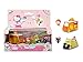 Dickie Toys Hello Kitty Orange + Chocolat Ice Cream - Coche de Juguete (2 Unidades, Aluminio Fundido, Figuras extraíbles, Longitud del vehículo: 6 cm, tamaño de la Figura: 2,5 cm, a Partir de 3 años)