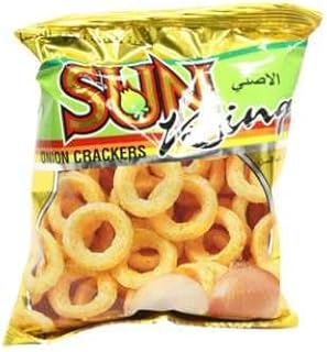 حلقات الشمس، وجبات خفيفة بنكهة البصل عبوة من 6 قطع