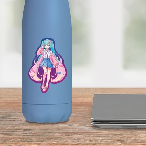 Trends International - Hatsune Miku - Decalque de 4 cores em vinil branco - 1 Unidade