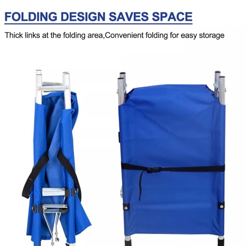 Genérico Camilla Multifuncional Plegable con Ruedas - Diseño Ligero de Aluminio, asa Antideslizante para facilitar el traslado de Pacientes en estadios y ambulancias - Equipo médico de Emergencia por