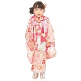[KYOETSU] [キョウエツ] 着物セット 七五三用 3歳用 被布セット 華やかC 9点セット(柄被布、柄着物、伊達衿、長襦袢、髪飾り、巾着、草履、腰紐、足袋) ガールズ (ワンサイズ, 13.淡桜と鞠)