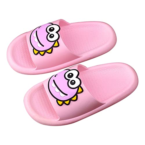 Boys Girls Toddler Little Kid Cloud Slides Sandals Cartoon Quick Drying Slippers House Bathroom (Pink, 3.5 Big Kids)