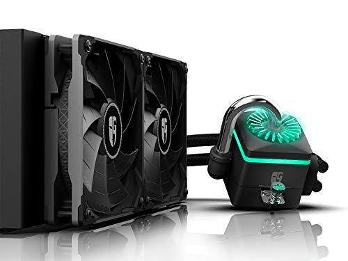 DEEP COOL Captain 240X RGB Liquid Cooling per CPU, Sistema Anti-perdite, Controller Via Cavo o Controllo della Scheda Madre con Intestazione RGB 4pin-12V, 3 Anni di Garanzia