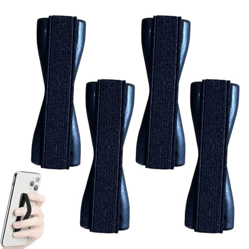 LACHT 4 Soportes De Agarre para Correa De Teléfono, Correa De Dedo para Teléfono, Delgada, Adhesiva, Plana, Soporte para Teléfono Celular, Funda con Lazo Elástico para Los Dedos para La Mayoría De.