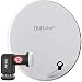 Produktbild DUR-line MDA 90 Hellgrau - Digiatale 4 Teilnehmer Satellitenschüssel Komplett-Anlage mit +Ultra Quad - LNB [Camping, Astra 19,2°, DVB-S/S2, Full HD, 4K, 3D]
