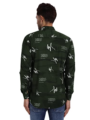 Image of Majestic Man Men's Cotton Slim Fit Printed Casual Shirt