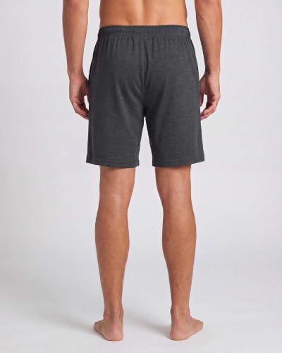 Image of Real Essentials 3 Pack: Mens Cotton Ultra-Soft Knit Sleep Pajama Shorts & Lounge Wear (Available In Big & Tall)